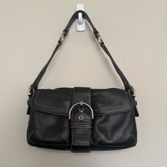 Coach Handbags - Coach Black Shoulder Soho Black Multi Pocket Bag